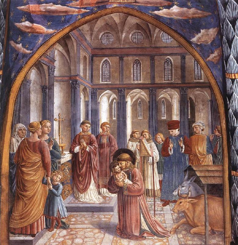 GOZZOLI, Benozzo Scenes from the Life of St Francis (Scene 9, north wall) dh Spain oil painting art
